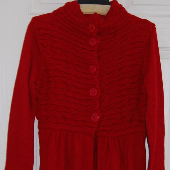 NWOT Fever Long Knit Cardigan, Women Size S, Red - Picture 2 of 4